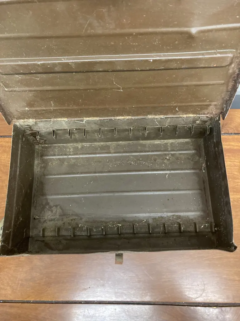 Vintage Mk.1 Bren Gun Magazine Box - Stenciled BOX MK 1-1 MAG-303" BREN Image 1++
